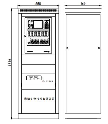 海湾JB-QB-GST200火灾报警控制器尺寸大小示意图