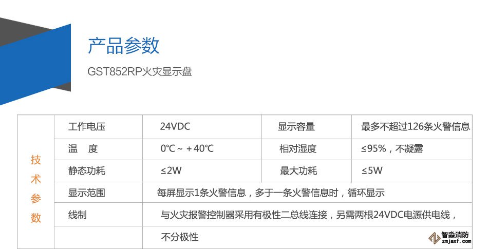 GST852RP火灾显示盘参数